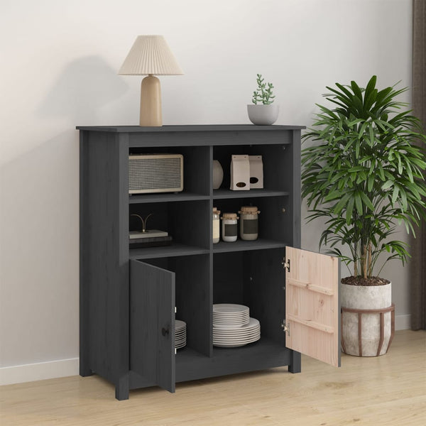 Graues Sideboard Ionidia 83x41,5x100cm (Kiefer)