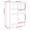 Graues Sideboard Ionidia 83x41,5x100cm (Kiefer)