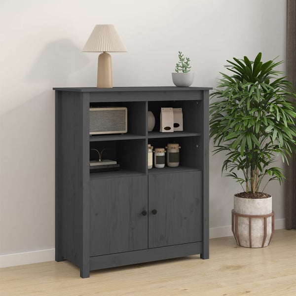 Graues Sideboard Ionidia 83x41,5x100cm (Kiefer)
