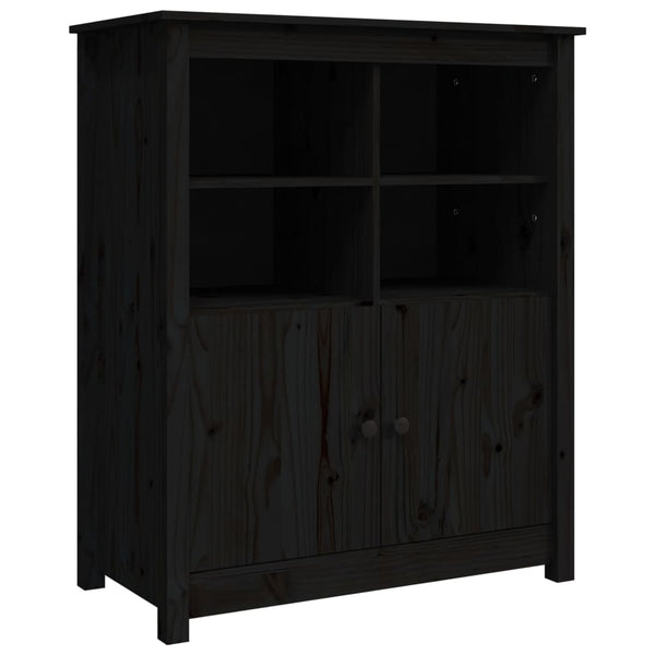 Schwarzes Sideboard Ionidia 83x41,5x100cm (Kiefer)