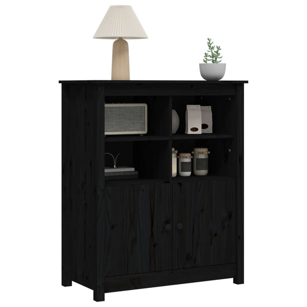 Schwarzes Sideboard Ionidia 83x41,5x100cm (Kiefer)