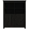 Schwarzes Sideboard Ionidia 83x41,5x100cm (Kiefer)