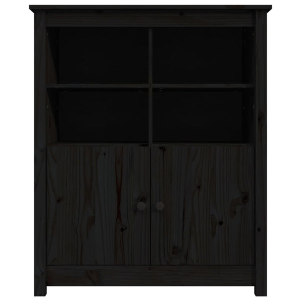 Schwarzes Sideboard Ionidia 83x41,5x100cm (Kiefer)