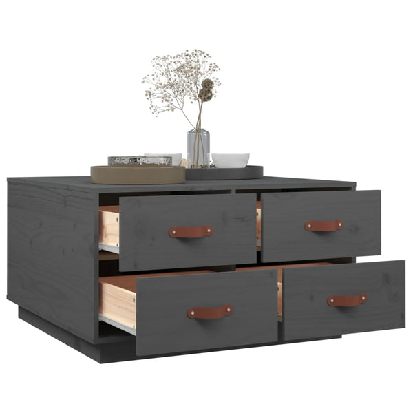 Couchtisch Iverson 80x80x45cm (Kiefer, grau)