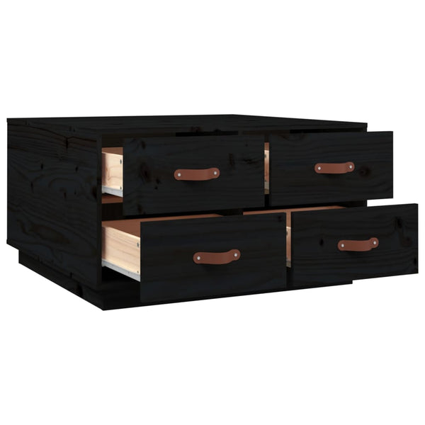 Couchtisch Iverson schwarz 80x80x45cm (Kiefer)
