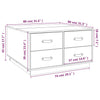 Couchtisch Iverson schwarz 80x80x45cm (Kiefer)