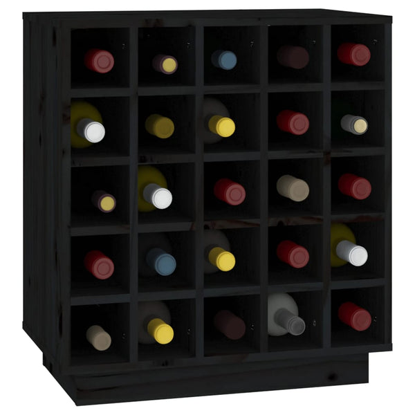 Schwarzer Weinschrank Dita 55,5x34x61cm (Kiefer)