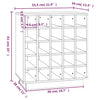 Schwarzer Weinschrank Dita 55,5x34x61cm (Kiefer)
