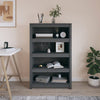 Harmaa kirjahylly Crisantie 80x35x126cm (mänty)