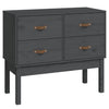 Grauer Konsolenschrank Smeurica 90x40x78cm (Kiefer)