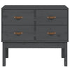 Grauer Konsolenschrank Smeurica 90x40x78cm (Kiefer)