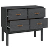 Grauer Konsolenschrank Smeurica 90x40x78cm (Kiefer)