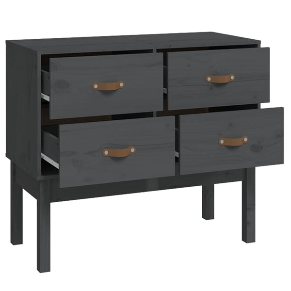 Grauer Konsolenschrank Smeurica 90x40x78cm (Kiefer)