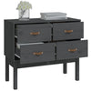 Grauer Konsolenschrank Smeurica 90x40x78cm (Kiefer)