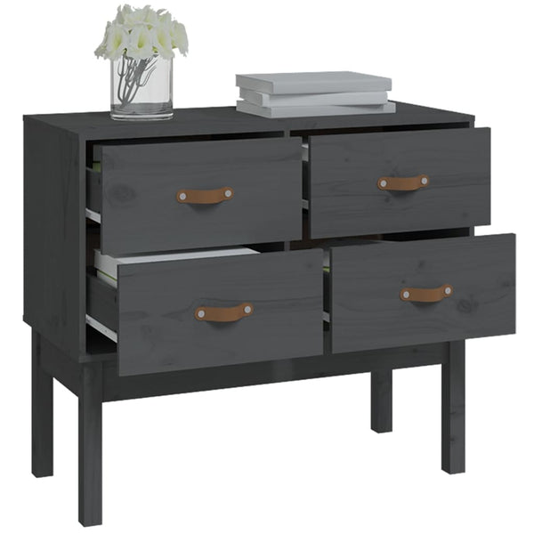 Grauer Konsolenschrank Smeurica 90x40x78cm (Kiefer)