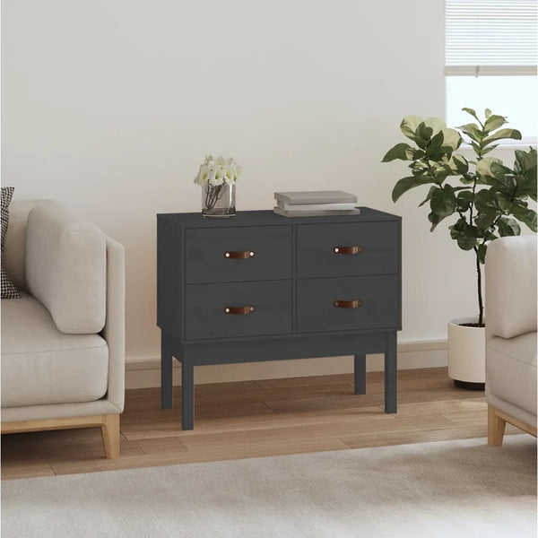 Grauer Konsolenschrank Smeurica 90x40x78cm (Kiefer)