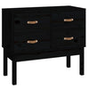 Schwarzer Konsolenschrank Smeurica 90x40x78cm (Kiefer)