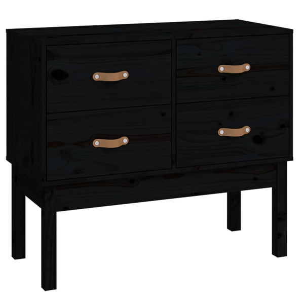 Schwarzer Konsolenschrank Smeurica 90x40x78cm (Kiefer)
