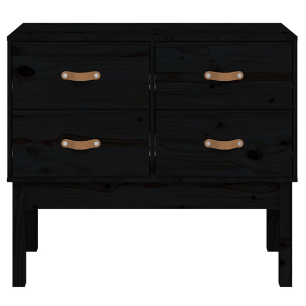 Schwarzer Konsolenschrank Smeurica 90x40x78cm (Kiefer)