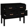 Schwarzer Konsolenschrank Smeurica 90x40x78cm (Kiefer)