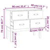 Schwarzer Konsolenschrank Smeurica 90x40x78cm (Kiefer)