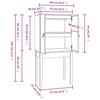 Grauer Schrank Ilaro 60x40x120cm (Kiefer)
