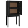 Schwarzer Schrank Ilaro 60x40x120cm (Kiefer)