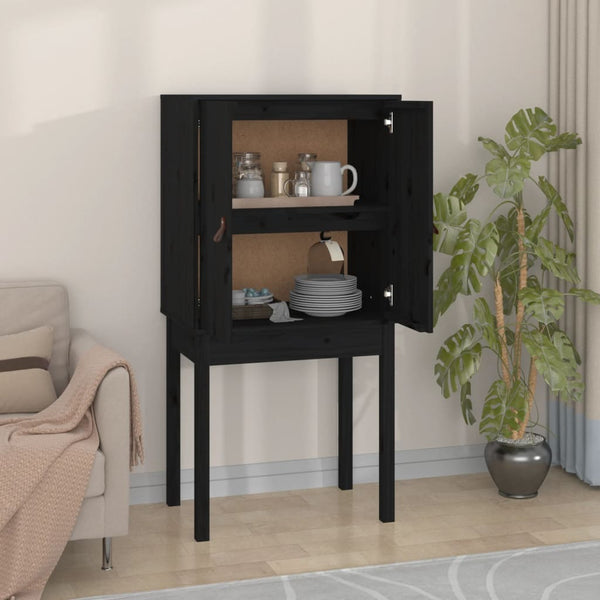 Schwarzer Schrank Ilaro 60x40x120cm (Kiefer)
