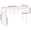 Grauer Konsolentisch Heincz 114x40x75cm (Kiefer)