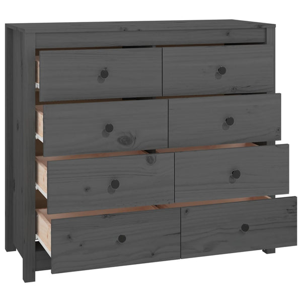 Graues Sideboard Merghani 100x40x90cm (Kiefer)