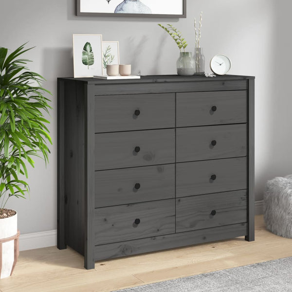Graues Sideboard Merghani 100x40x90cm (Kiefer)