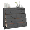 Graues Sideboard Merghani 100x40x90cm (Kiefer)