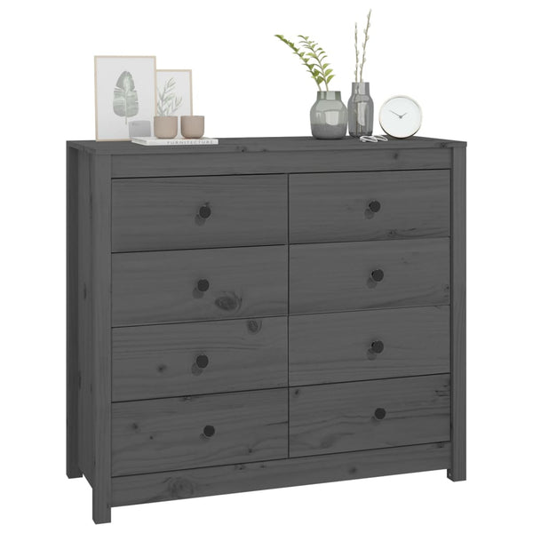 Graues Sideboard Merghani 100x40x90cm (Kiefer)