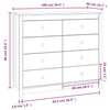 Graues Sideboard Merghani 100x40x90cm (Kiefer)