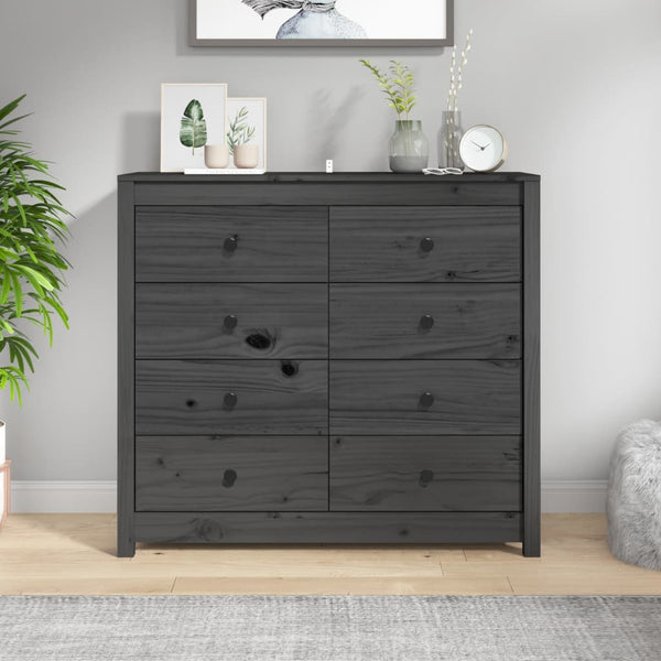 Graues Sideboard Merghani 100x40x90cm (Kiefer)