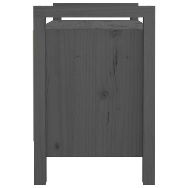 Harmaa eteisen penkki Garofina 80x40x60cm (mänty)