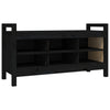 Schwarze Flurbank Garofina 110x40x60cm (Kiefer)