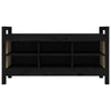 Schwarze Flurbank Garofina 110x40x60cm (Kiefer)