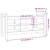 Schwarze Flurbank Garofina 110x40x60cm (Kiefer)