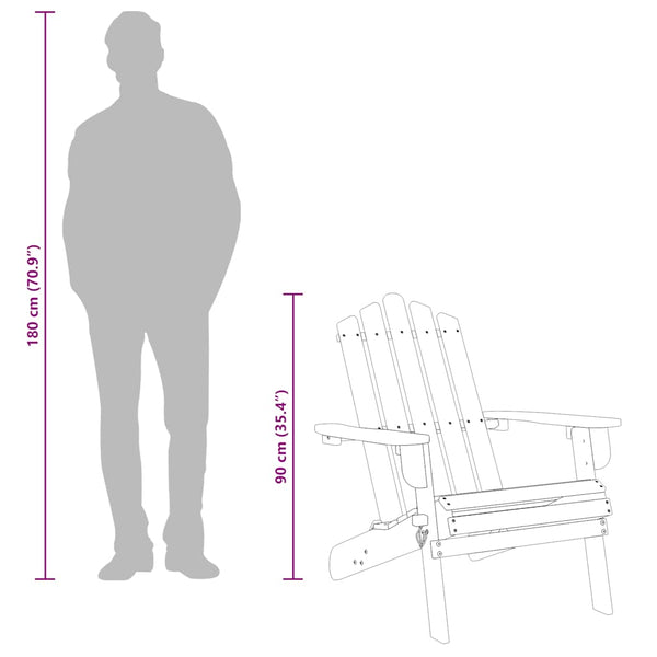 Adirondack-Stühle für den Garten Luverne (2 Stk. Akazienholz)