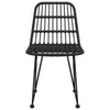 Schwarze Gartenstühle Maiorescu 48x62x84cm (2er-Set aus Rattan)