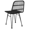 Schwarze Gartenstühle Maiorescu 48x62x84cm (2er-Set aus Rattan)