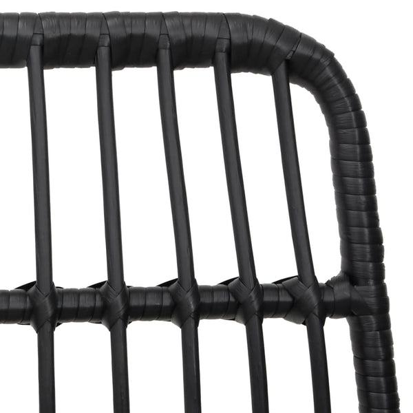 Schwarze Gartenstühle Maiorescu 48x62x84cm (2er-Set aus Rattan)