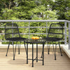 Schwarze Gartenstühle Maiorescu 48x62x84cm (2er-Set aus Rattan)