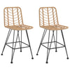 Barhocker Alphonsus 45x56x103,5cm (2 Stück PE Rattan und Stahl)