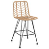 Barhocker Alphonsus 45x56x103,5cm (2 Stück PE Rattan und Stahl)