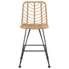 Barhocker Alphonsus 45x56x103,5cm (2 Stück PE Rattan und Stahl)