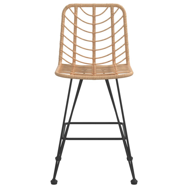 Barhocker Alphonsus 45x56x103,5cm (2 Stück PE Rattan und Stahl)