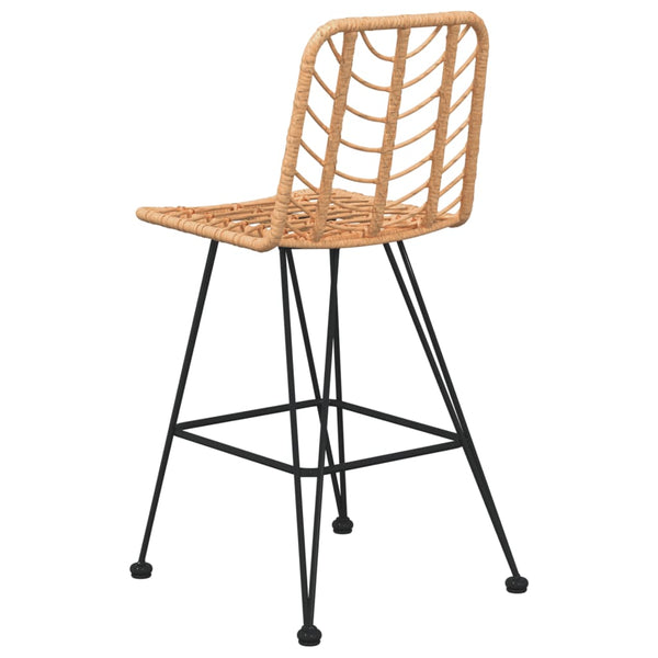 Barhocker Alphonsus 45x56x103,5cm (2 Stück PE Rattan und Stahl)