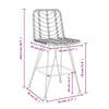 Barhocker Alphonsus 45x56x103,5cm (2 Stück PE Rattan und Stahl)